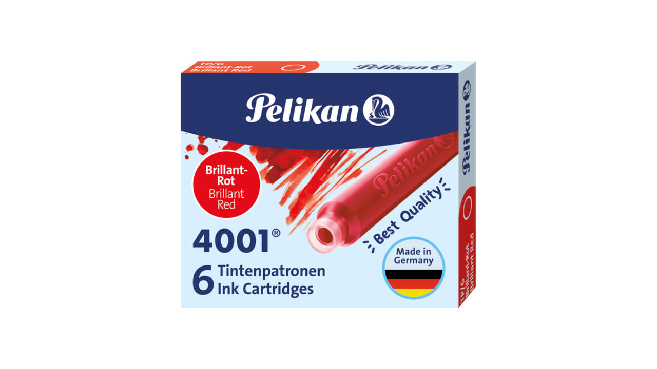 Inktpatroon Pelikan 4001 rood 6 stuks