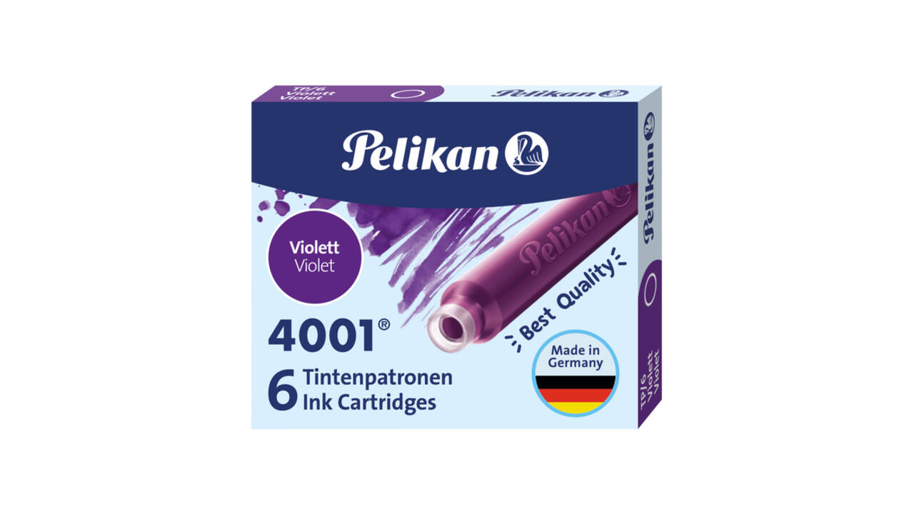 Inktpatroon Pelikan 4001 violet 6 stuks