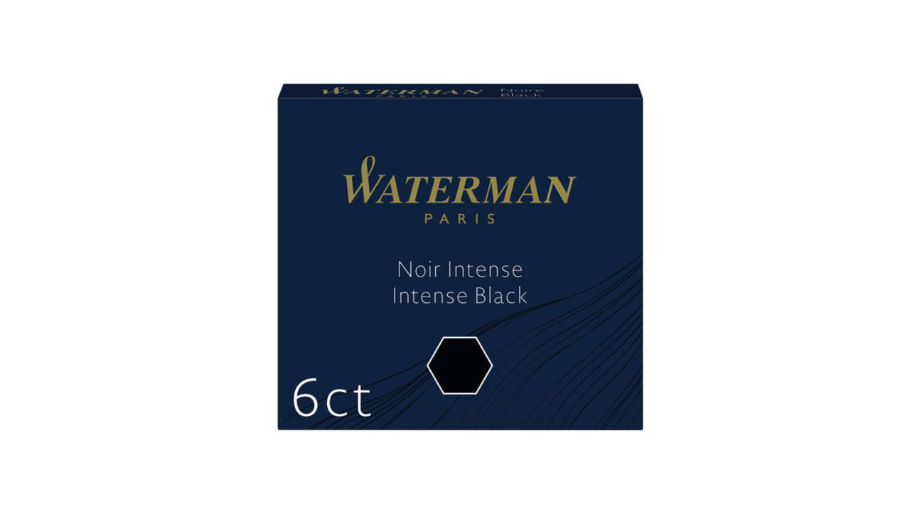 Inktpatroon Waterman internationaal zwart pak à 6 stuks