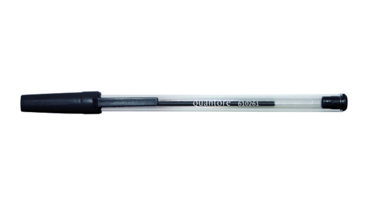 Balpen Quantore Stick zwart medium