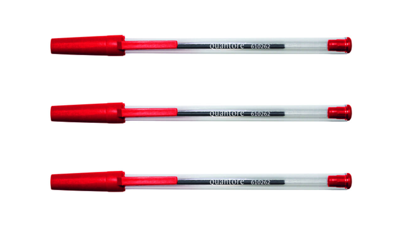 Balpen Quantore Stick rood medium
