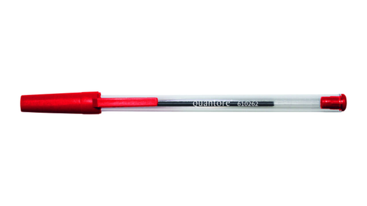 Balpen Quantore Stick rood medium