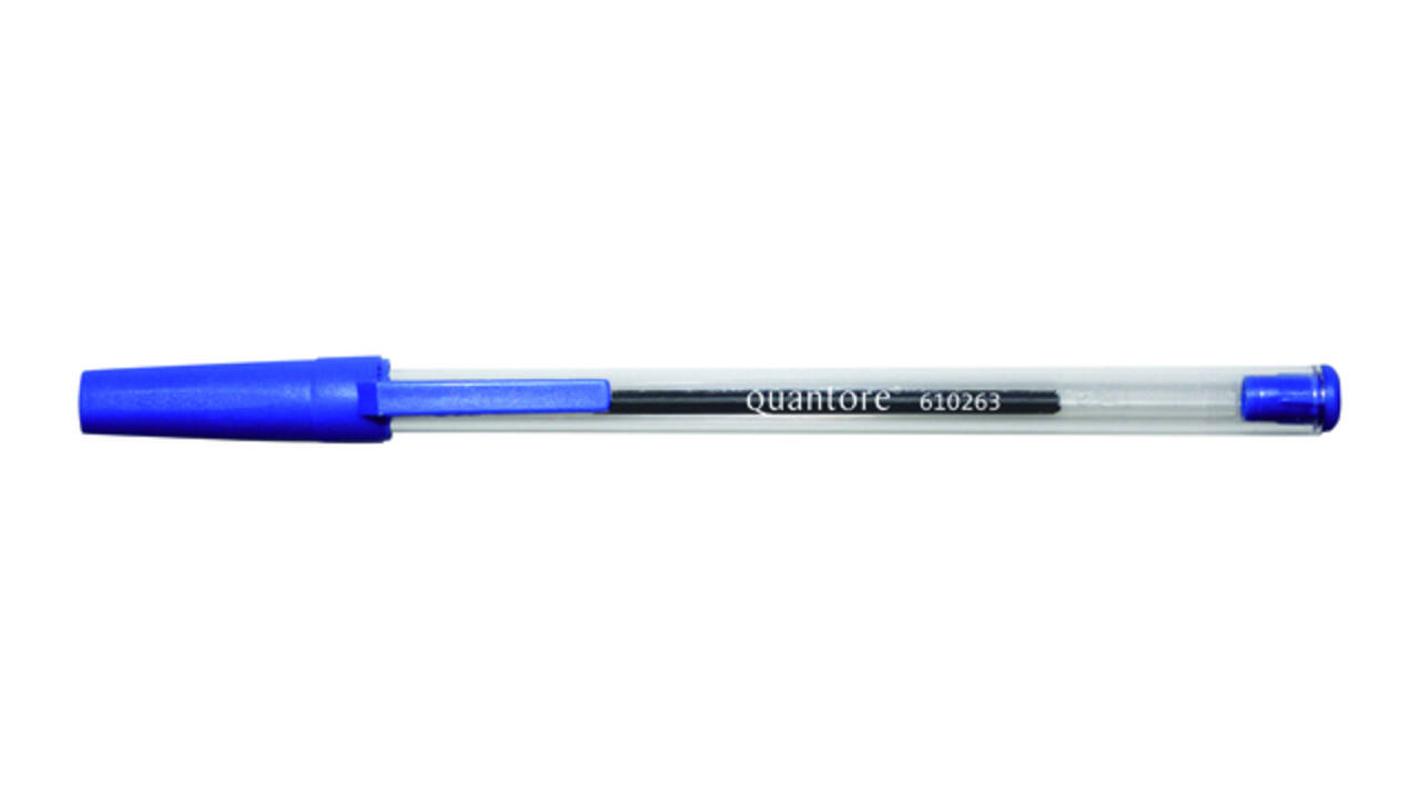 Balpen Quantore Stick blauw medium