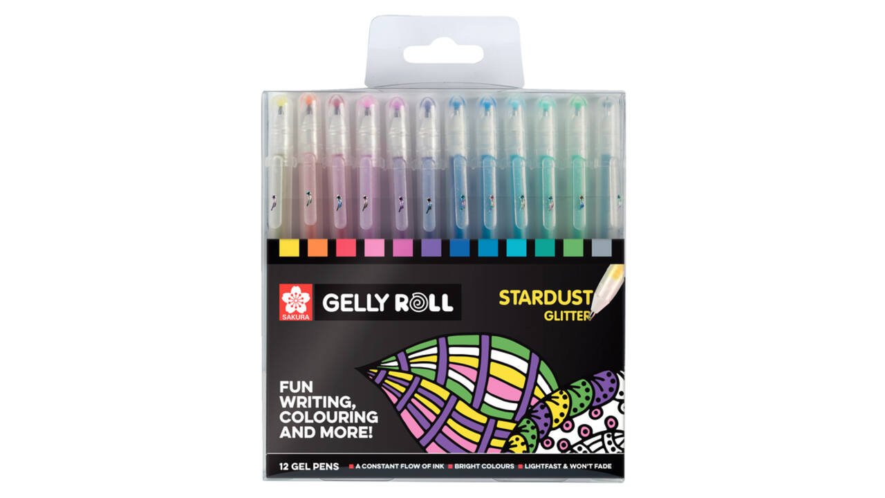 Gelschrijver Sakura Gelly Roll Stardust set à 12 kleuren