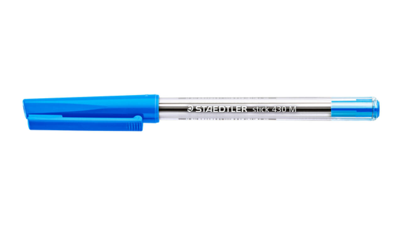Balpen Staedtler Stick 430 medium blauw