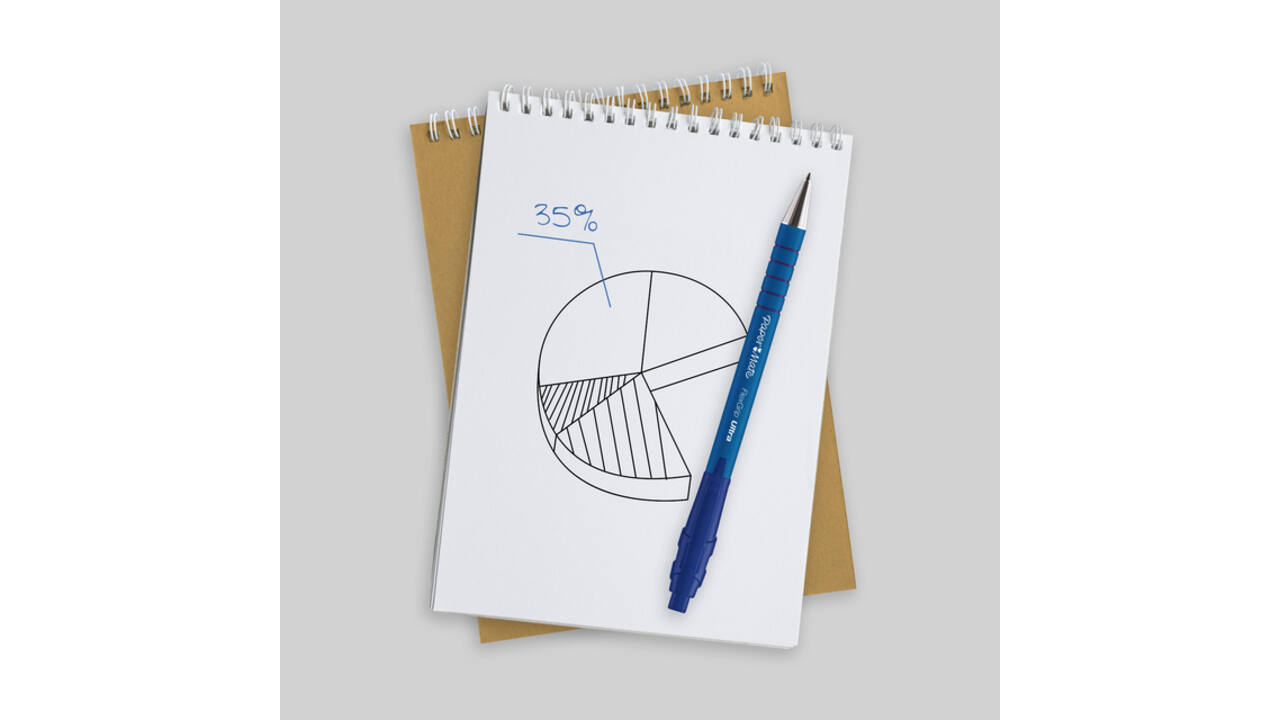 Balpen Paper Mate Flexgrip Ultra medium blauw blister à 5 stuks