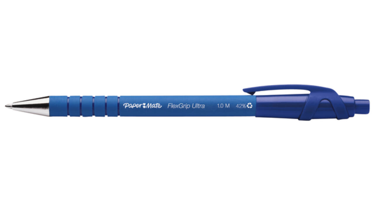 Balpen Paper Mate Flexgrip Ultra medium blauw valuepack 30+6 gratis