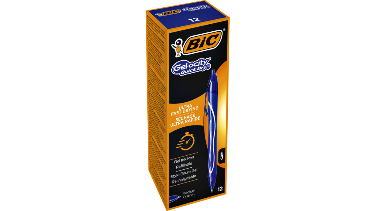 Gelschrijver Bic Gel-ocity quick dry medium blauw