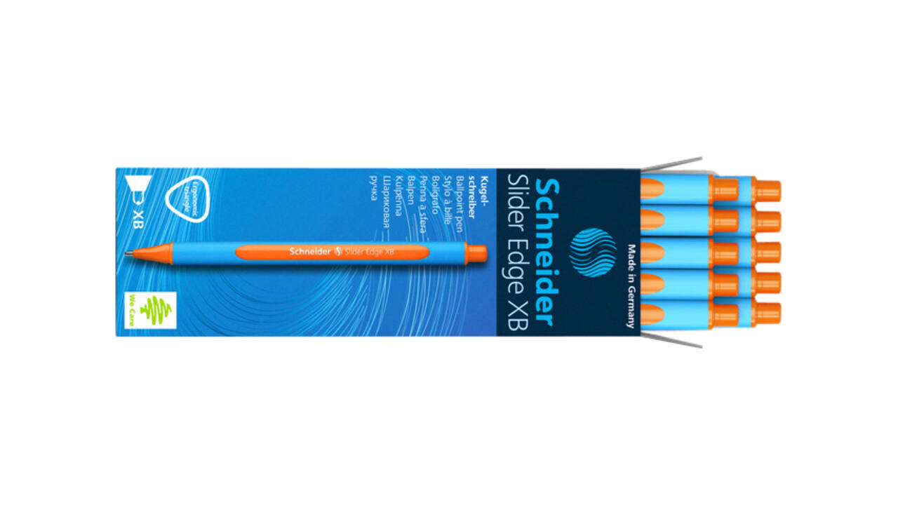 Balpen Schneider Slider Edge extra breed oranje