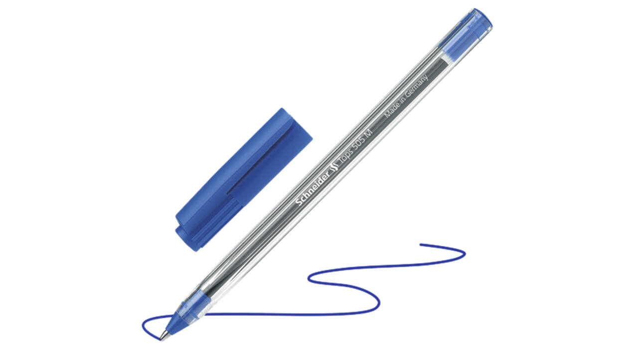 Balpen Schneider Tops 505 medium blauw