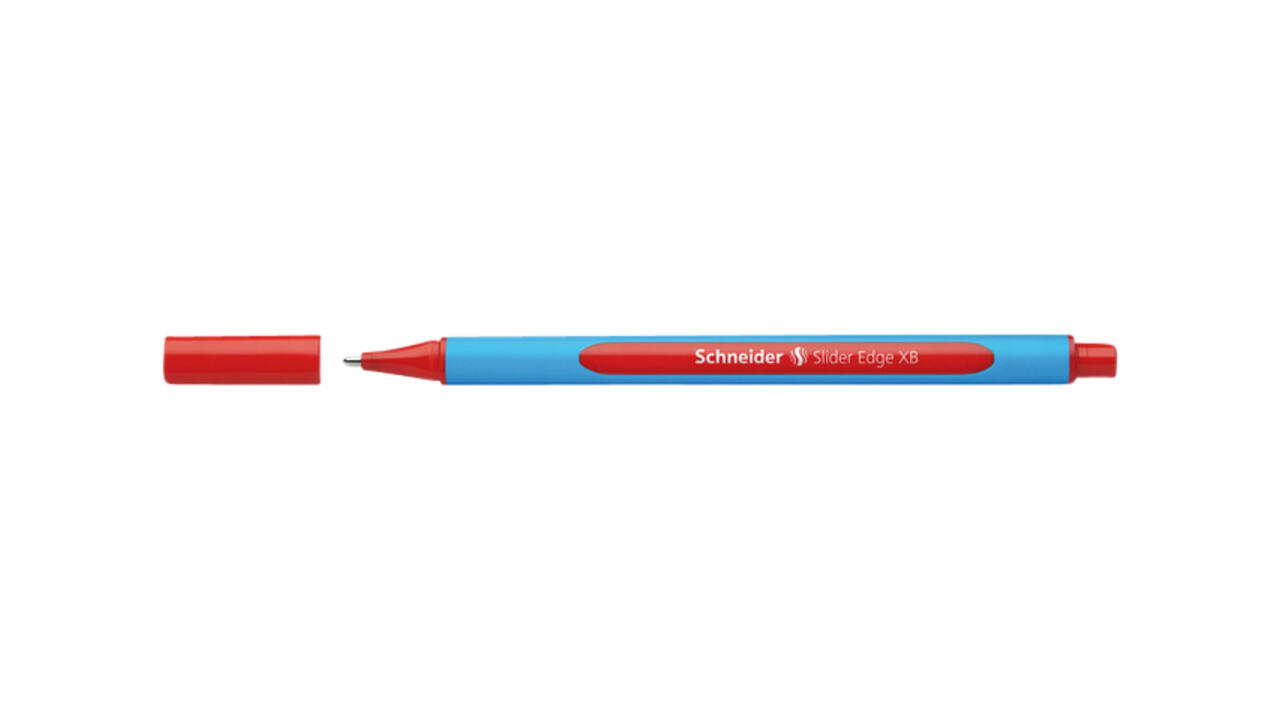 Balpen Schneider Slider Edge extra breed rood