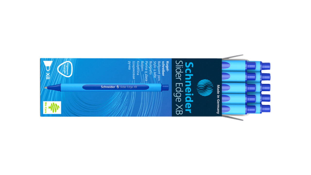 Balpen Schneider Slider Edge extra breed blauw
