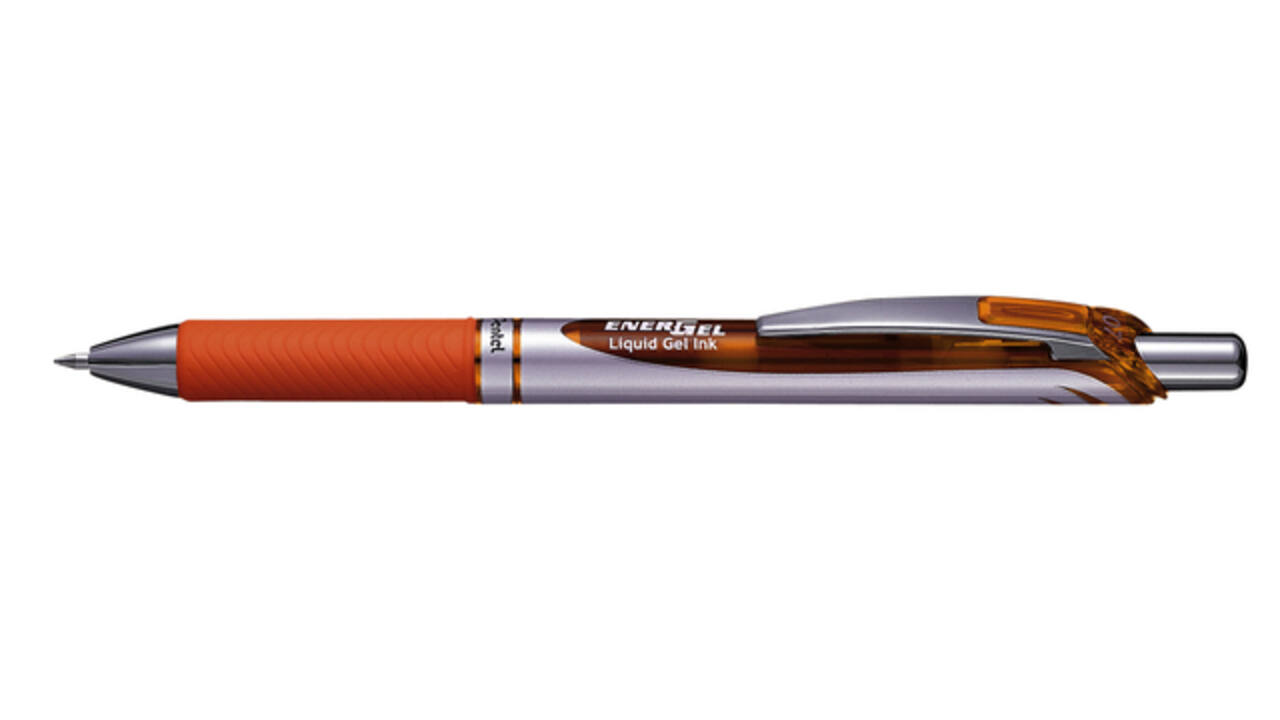 Gelschrijver Pentel BL77 Energel medium oranje