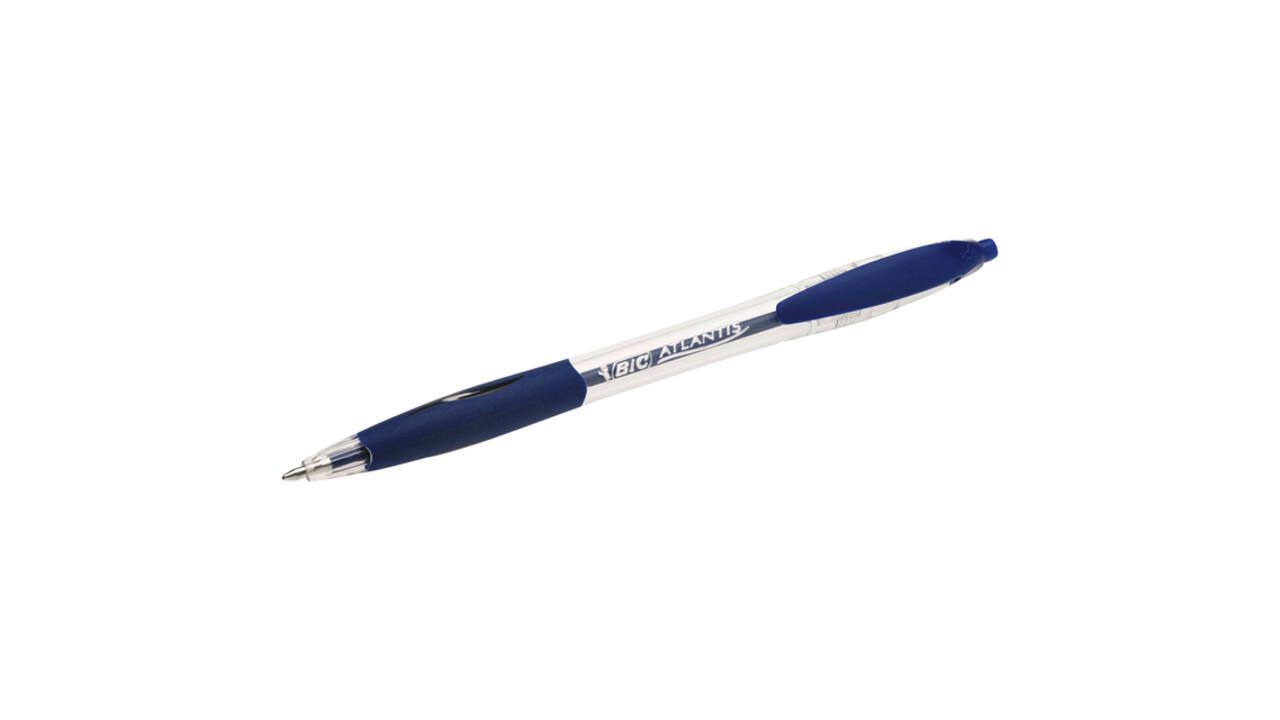 Balpen Bic Atlantis classic grip clic medium blauw
