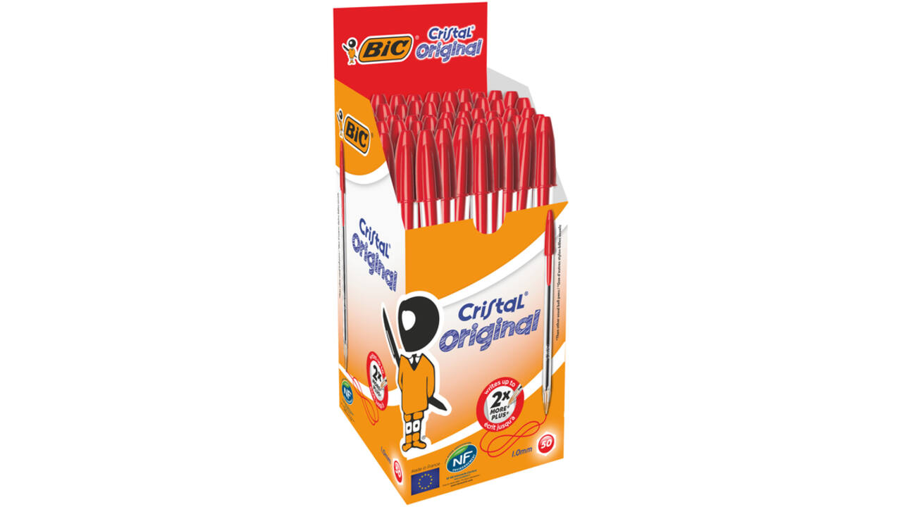 Balpen Bic Cristal medium rood