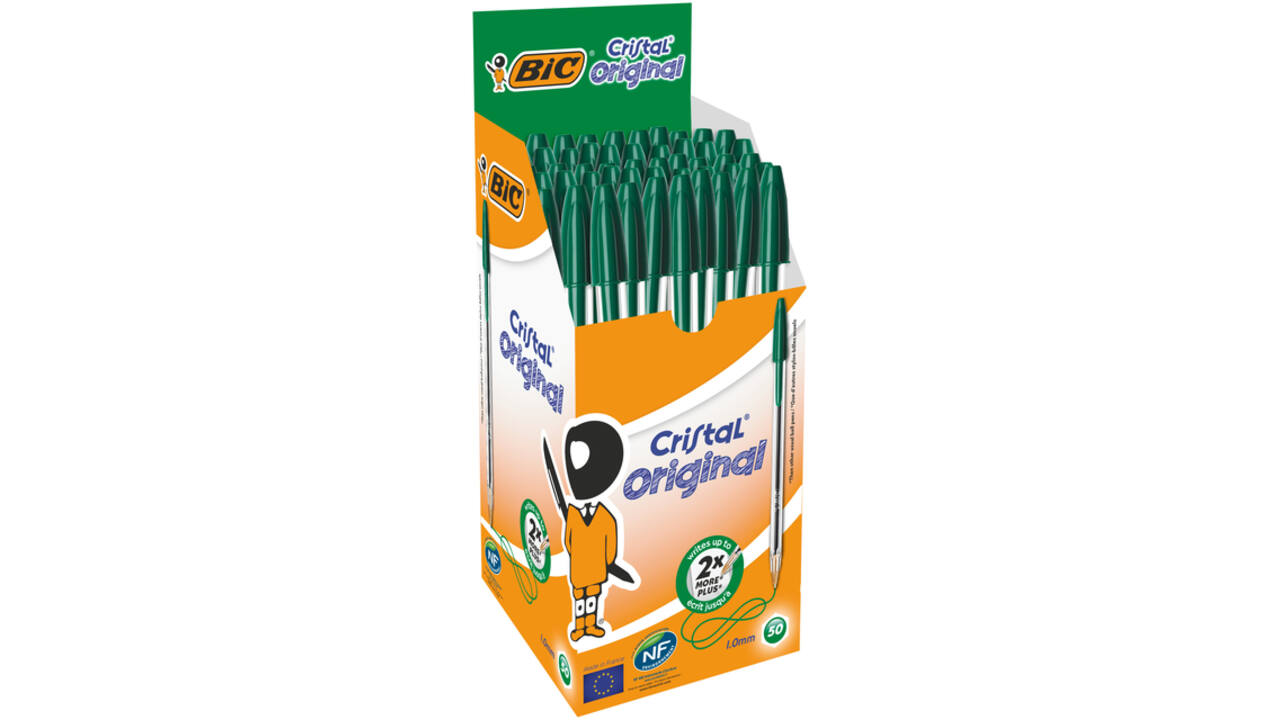 Balpen Bic Cristal medium groen