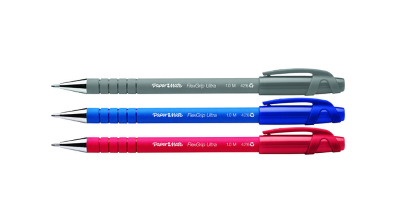 Balpen Paper Mate Flexgrip Ultra stick medium zwart