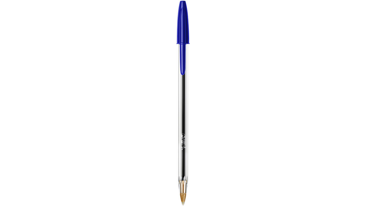 Balpen Bic Cristal medium blauw in tubo verpakking