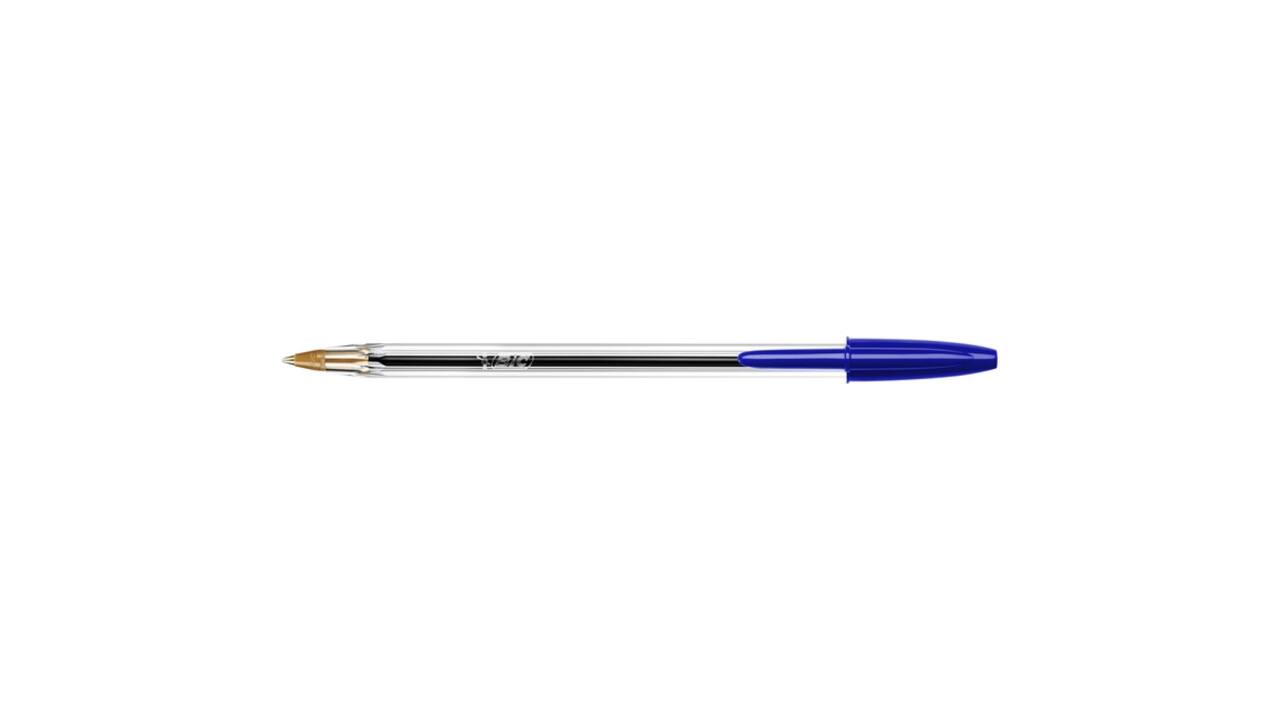 Balpen Bic Cristal medium blauw in tubo verpakking