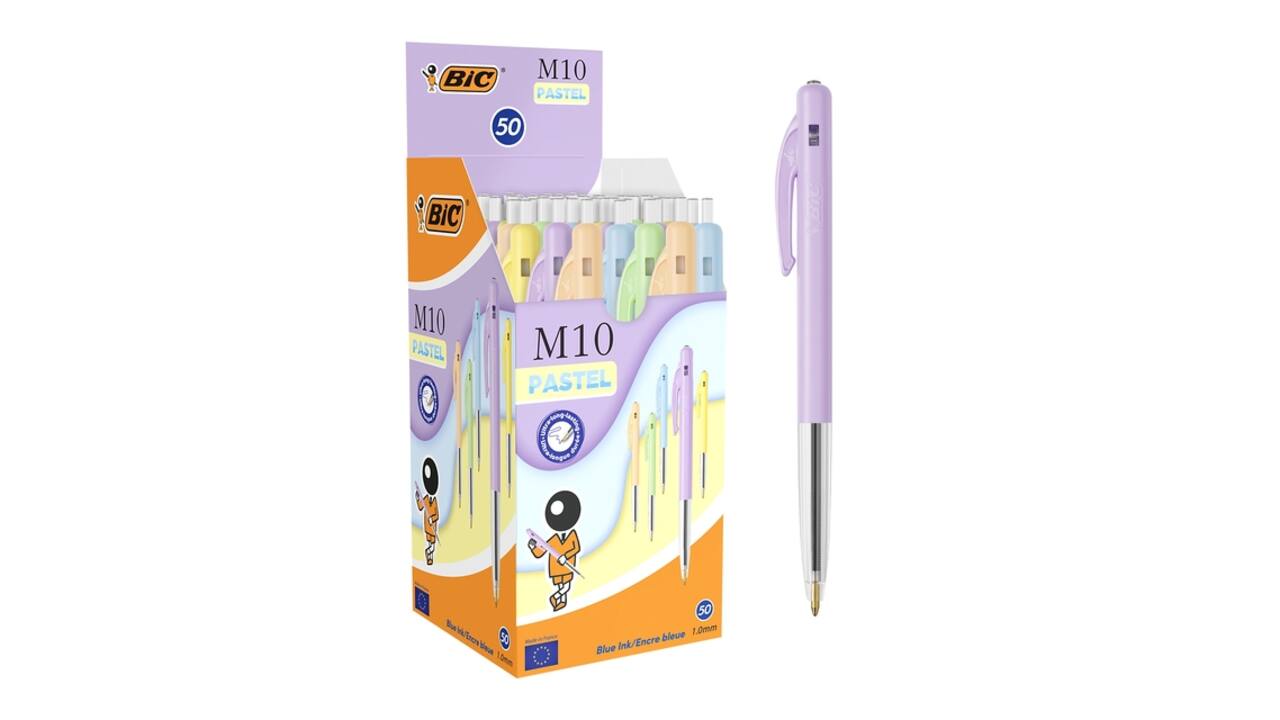 Balpen Bic M10 Colors Pastel Colors medium assorti
