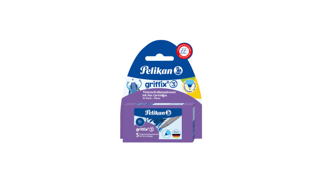 Balpenvulling Griffix blister 2X5stuks blauw
