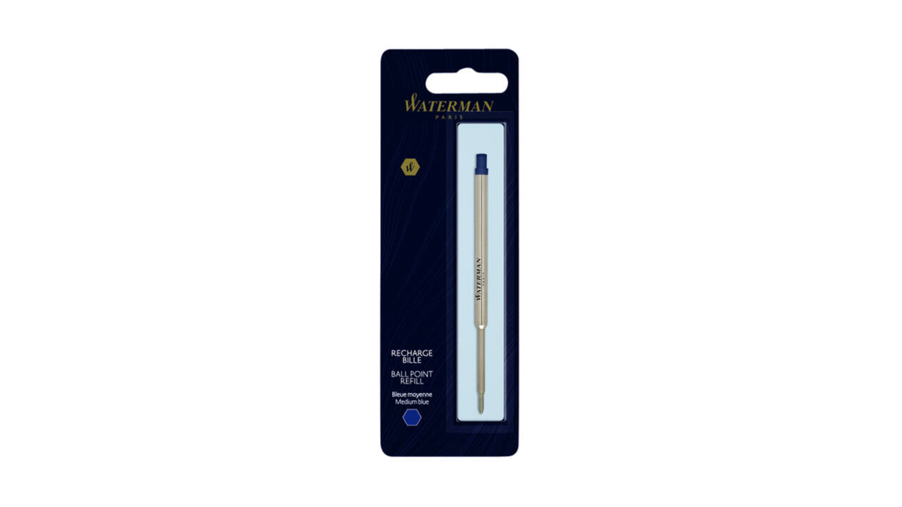 Balpenvulling Waterman medium blauw blister à 1 stuk