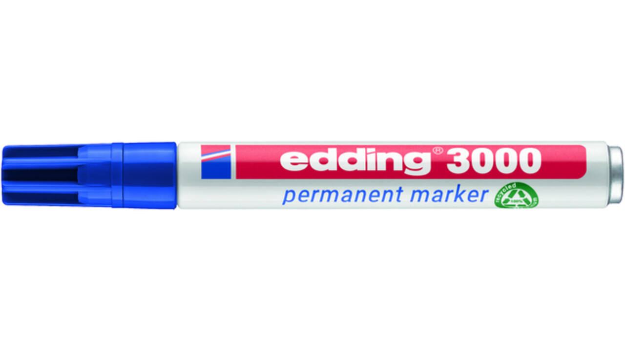 Viltstift edding 3000 rond 1.5-3mm blauw