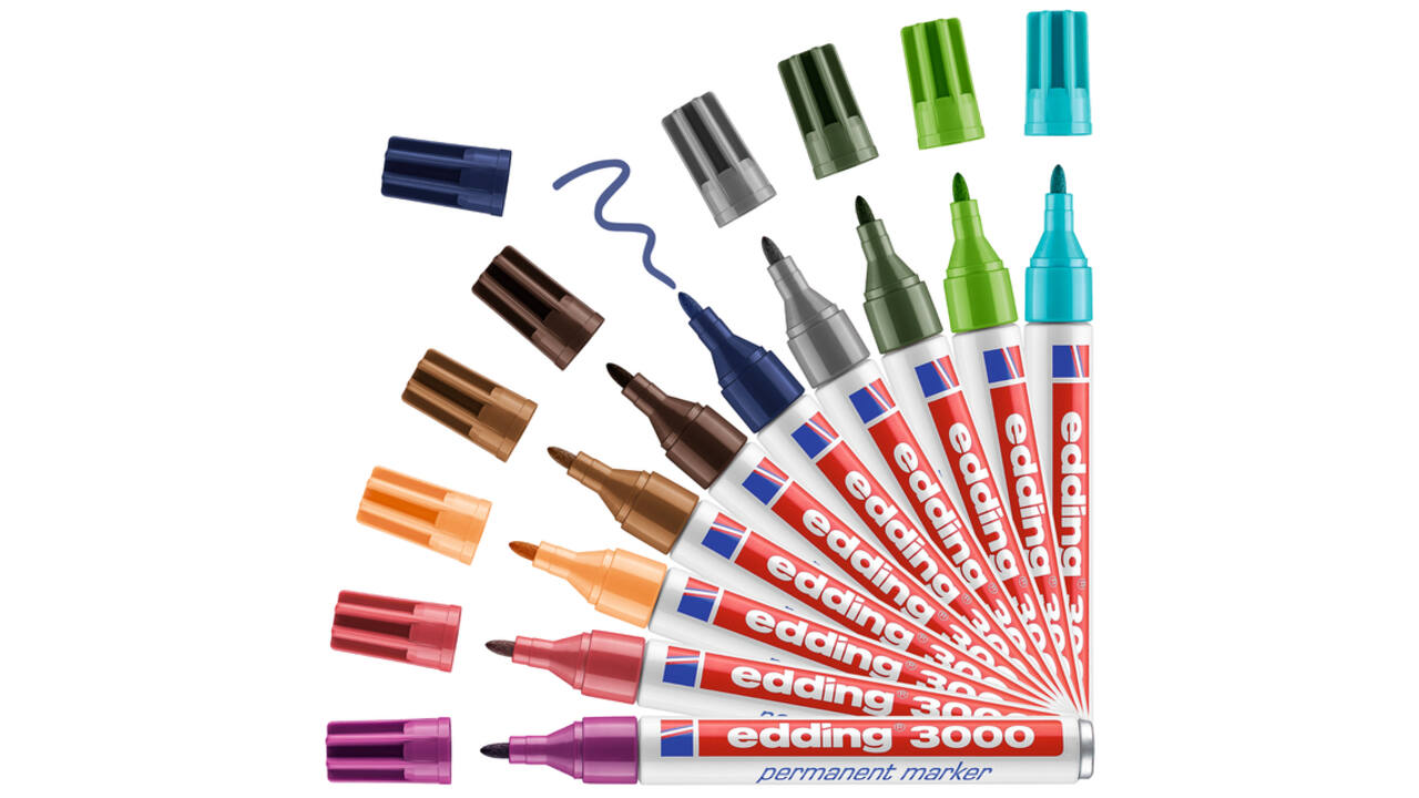 Viltstift edding 3000 rond 1.5-3mm groen