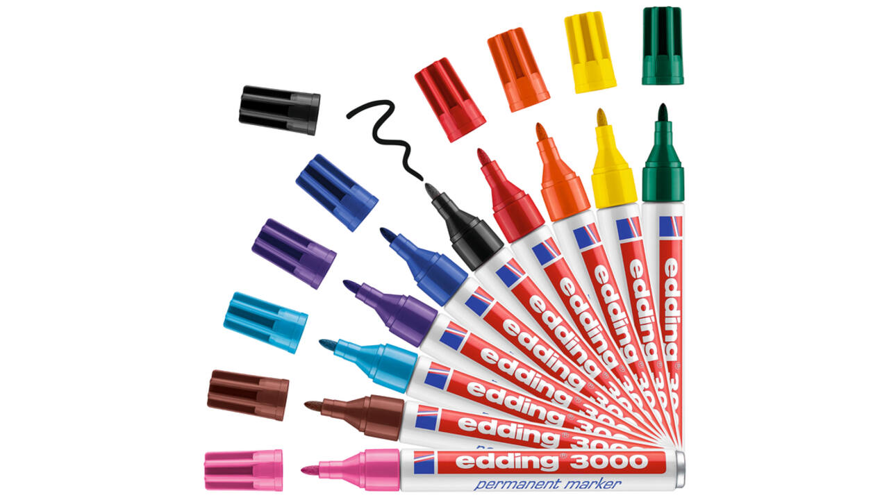 Viltstift edding 3000 rond 1.5-3mm groen