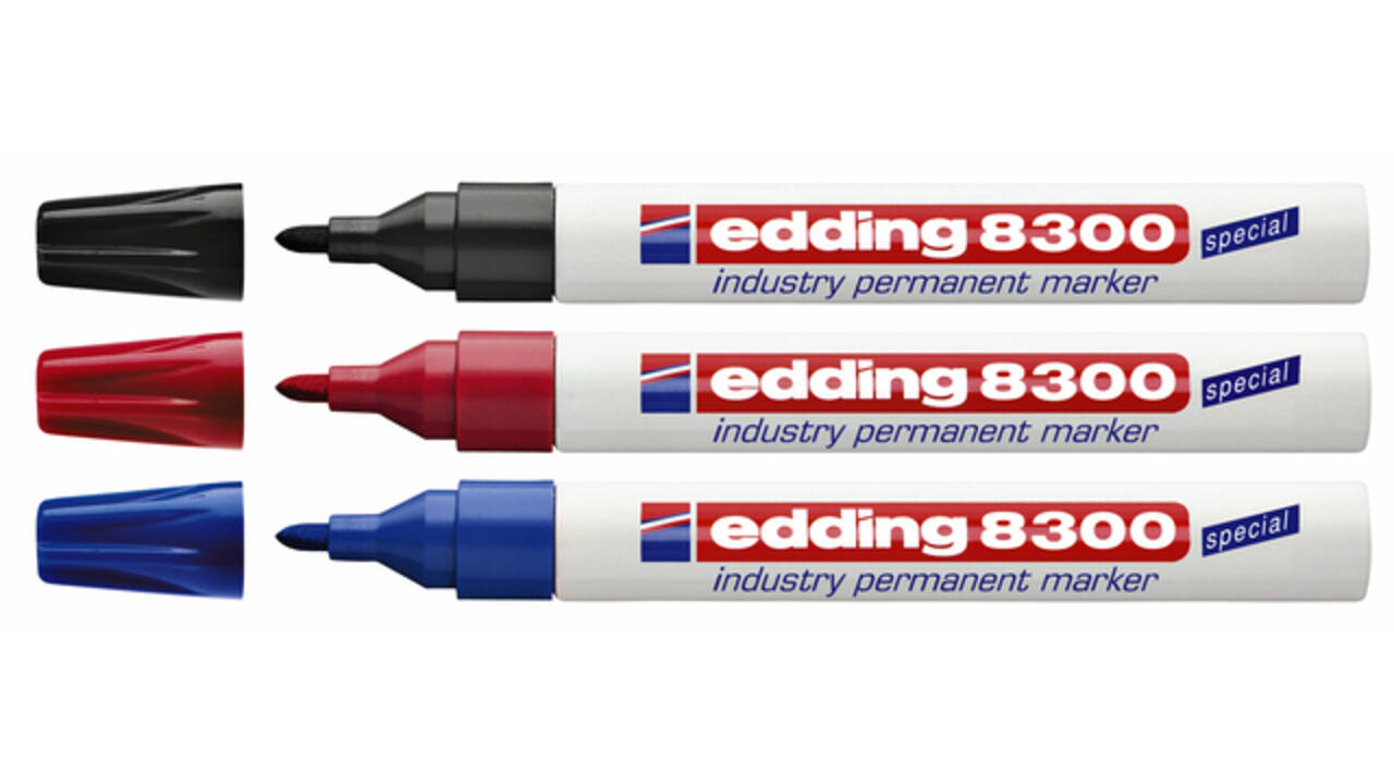 Viltstift edding 8300 industrie rond 1.5-3mm zwart