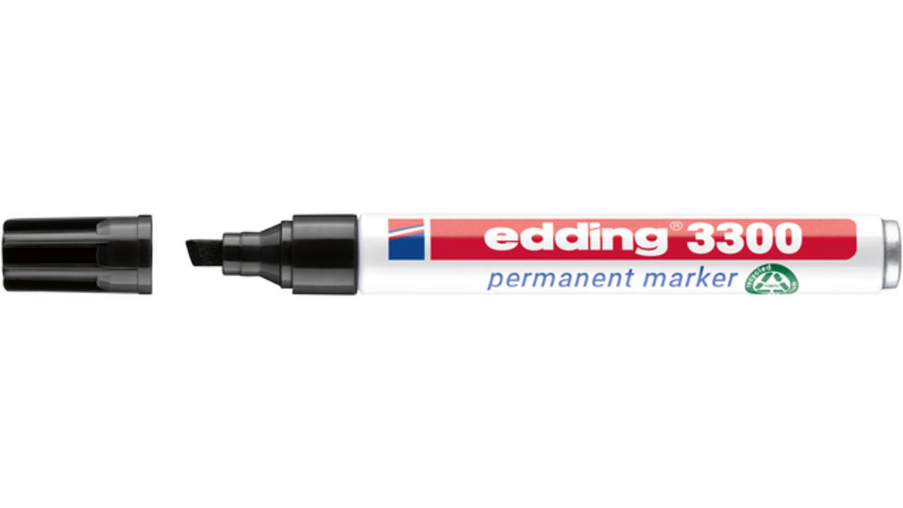Viltstift edding 3300 schuin 1-5mm zwart