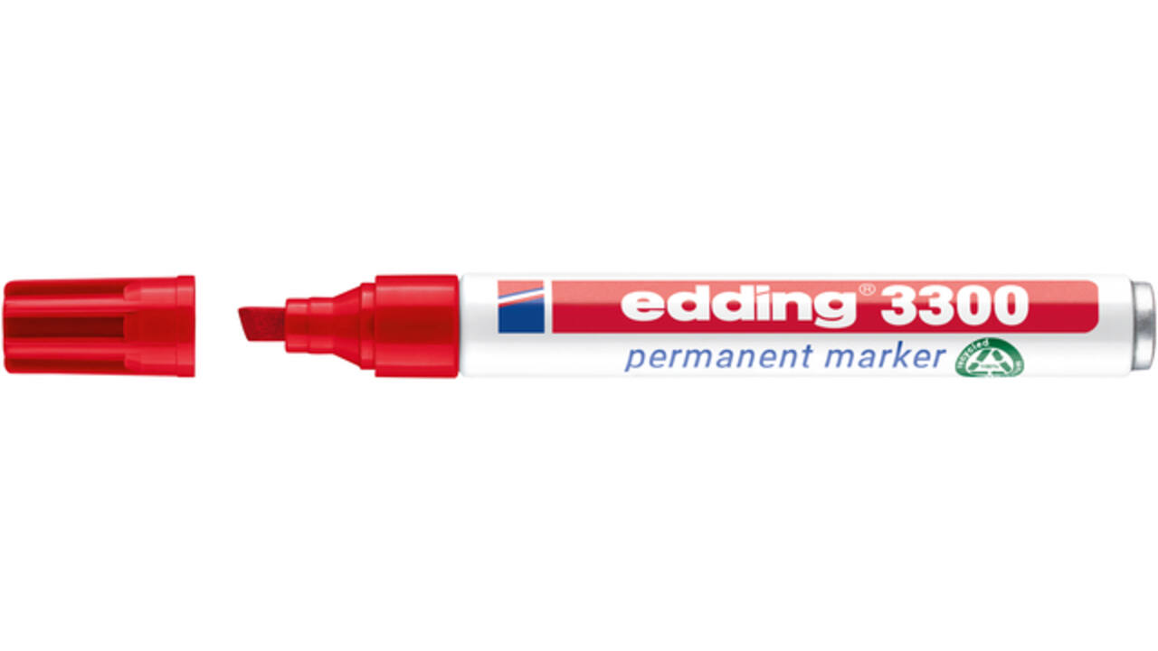 Viltstift edding 3300 schuin 1-5mm rood