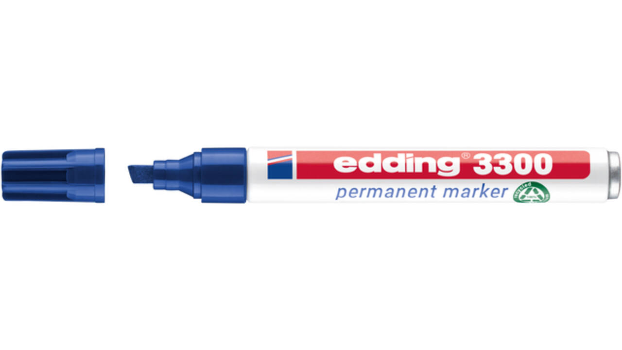 Viltstift edding 3300 schuin 1-5mm blauw
