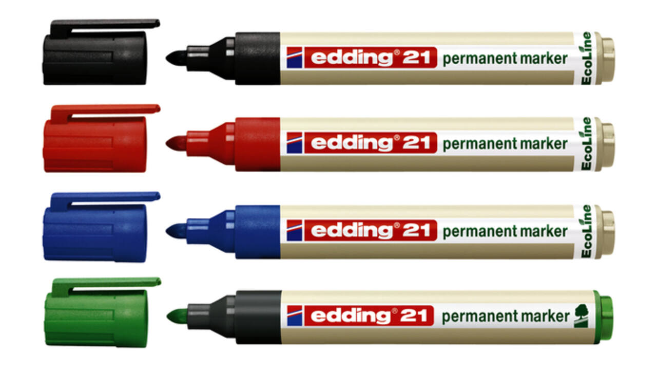 Viltstift edding 21 EcoLine rond zwart 1.5-3mm
