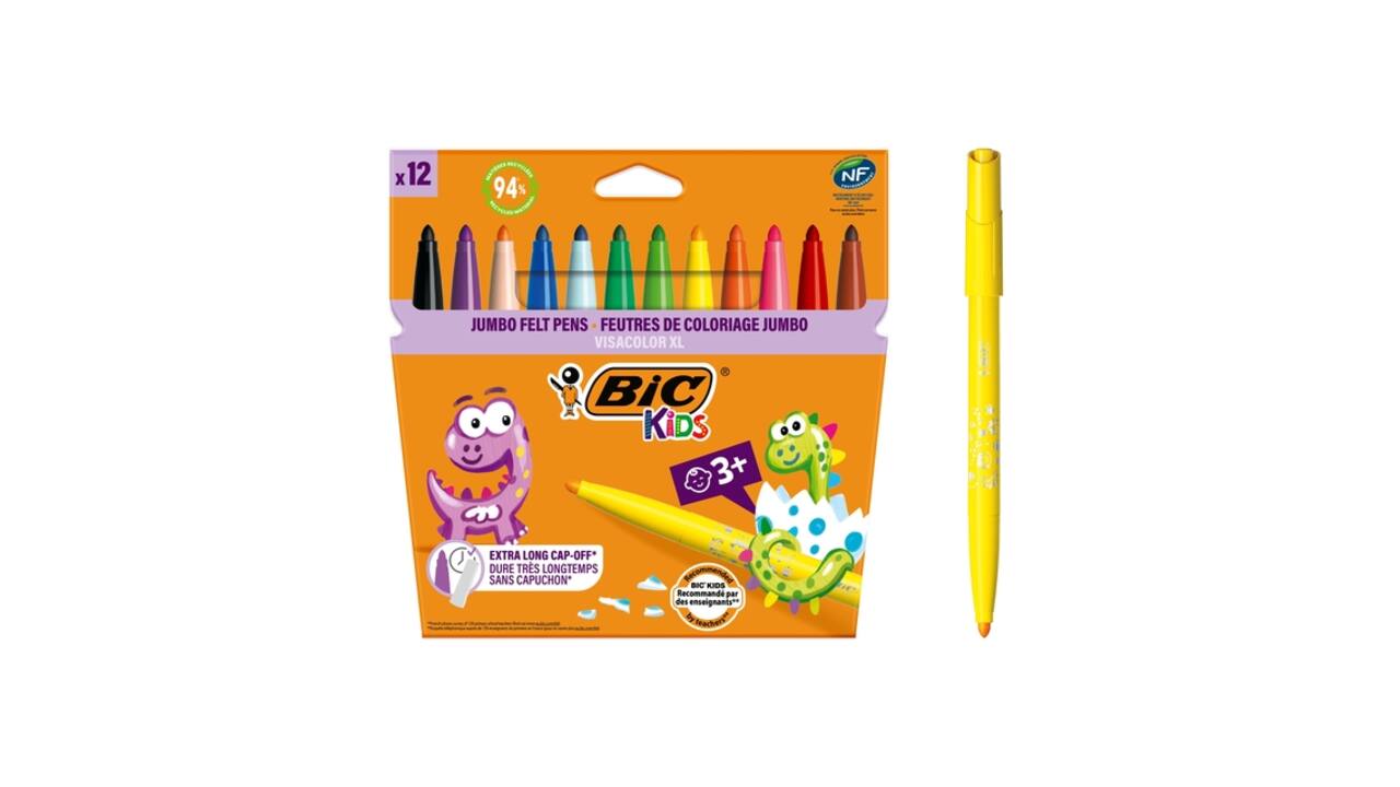 Kleurstiften BicKids Visacolor XL Ecolutions assorti etui á 12 stuks