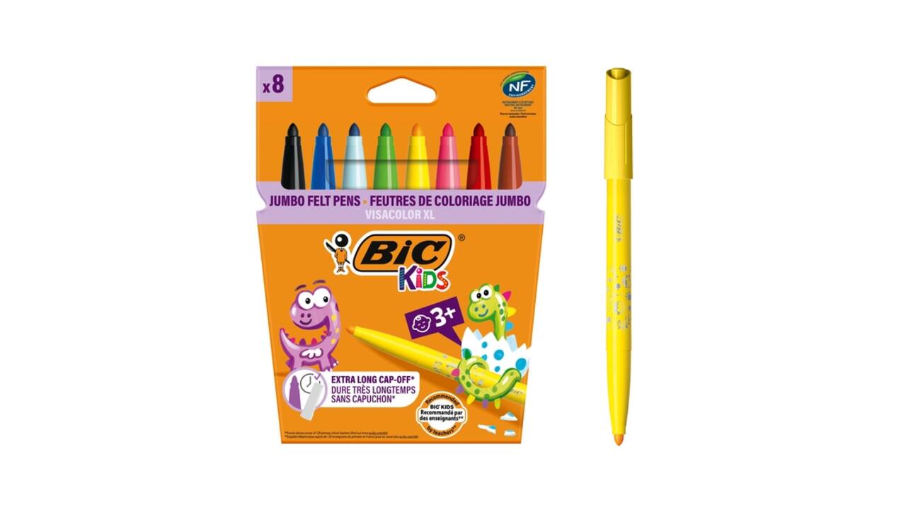 Kleurstiften BicKids Visacolor XL assorti blister à 8 stuks