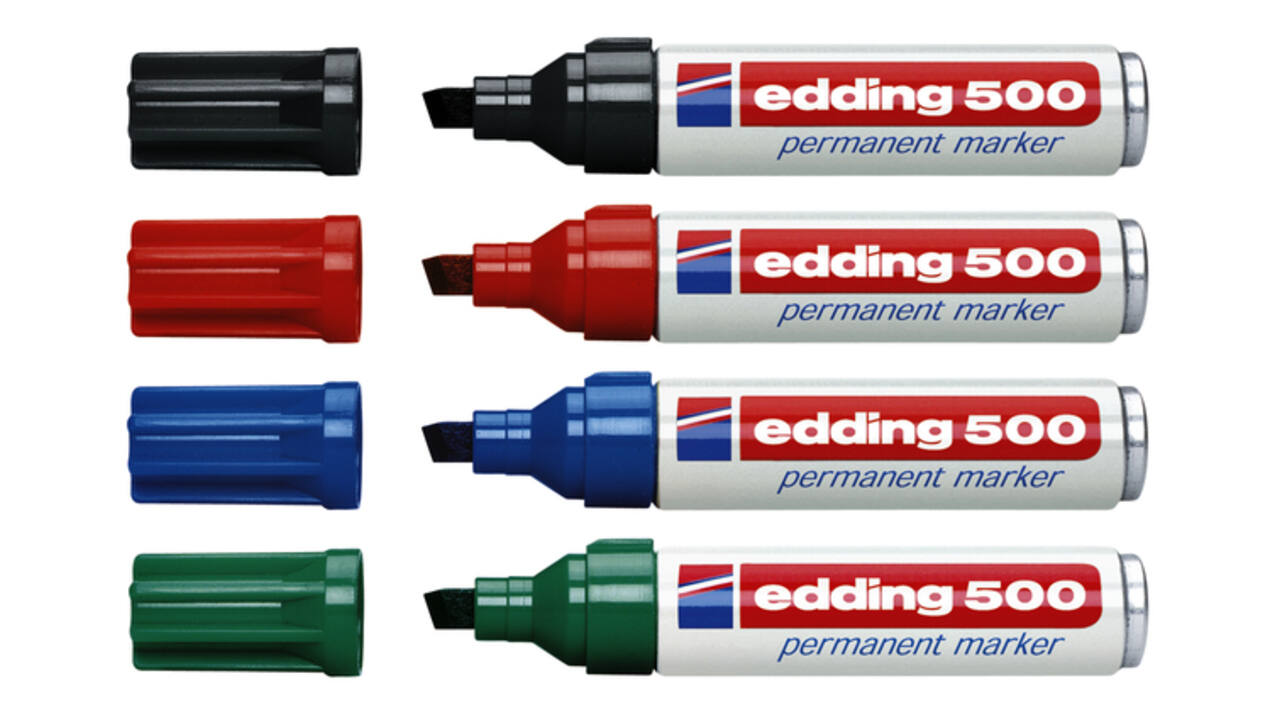 Viltstift edding 500 schuin 2-7mm blauw