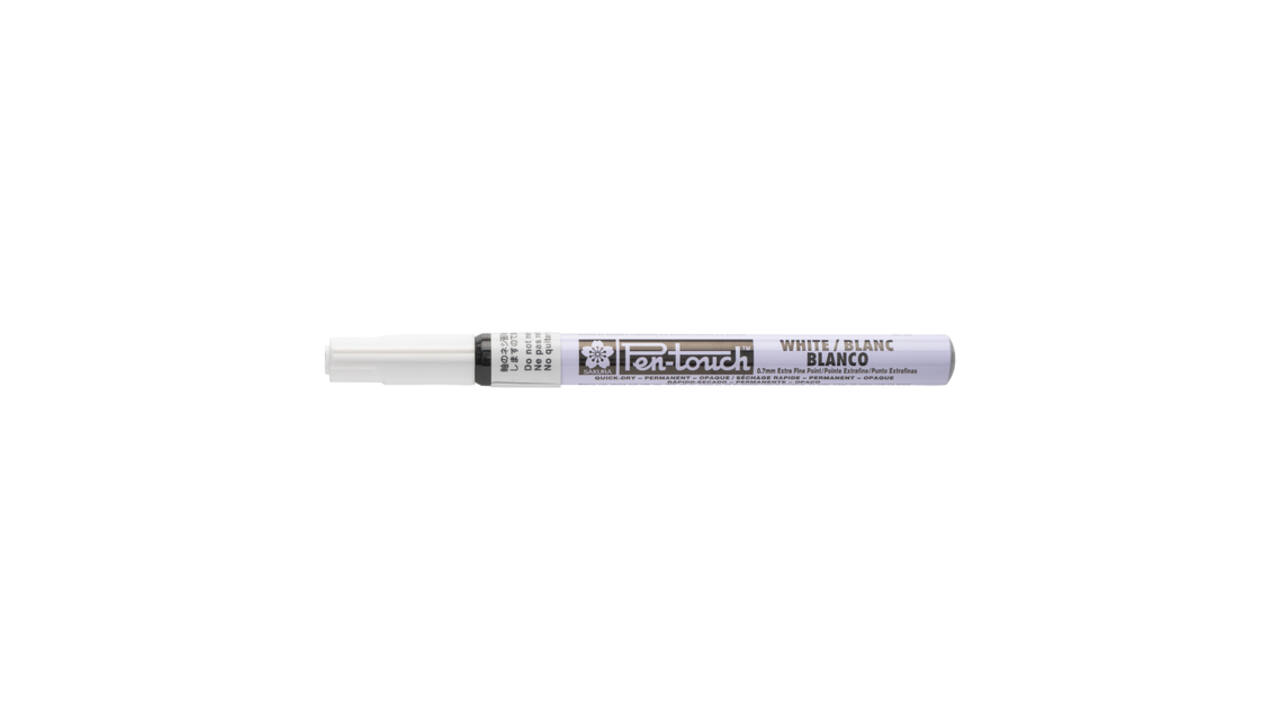 Viltstift Sakura Pen-touch extra fijn wit
