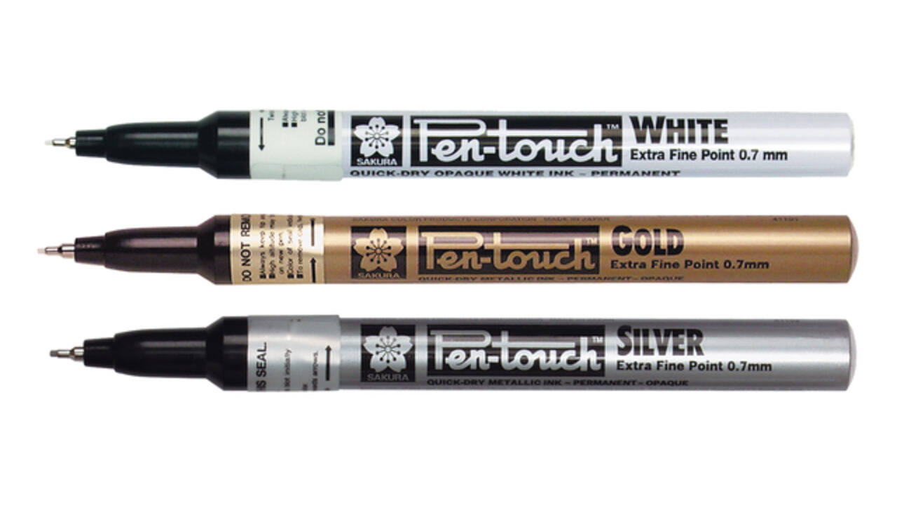 Viltstift Sakura Pen-touch extra fijn goud