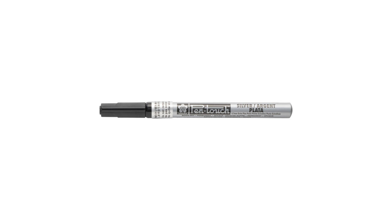 Viltstift Sakura Pen-touch extra fijn zilver