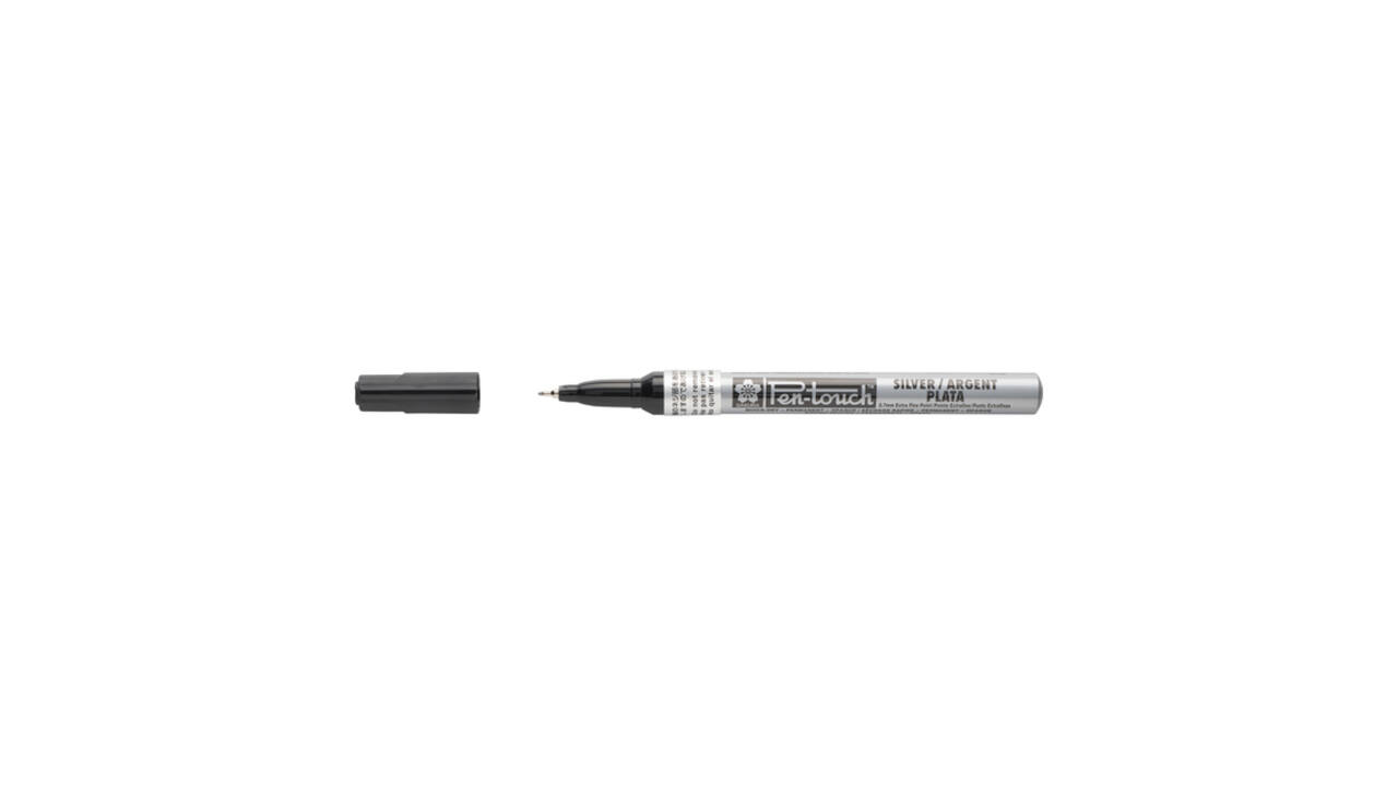 Viltstift Sakura Pen-touch extra fijn zilver