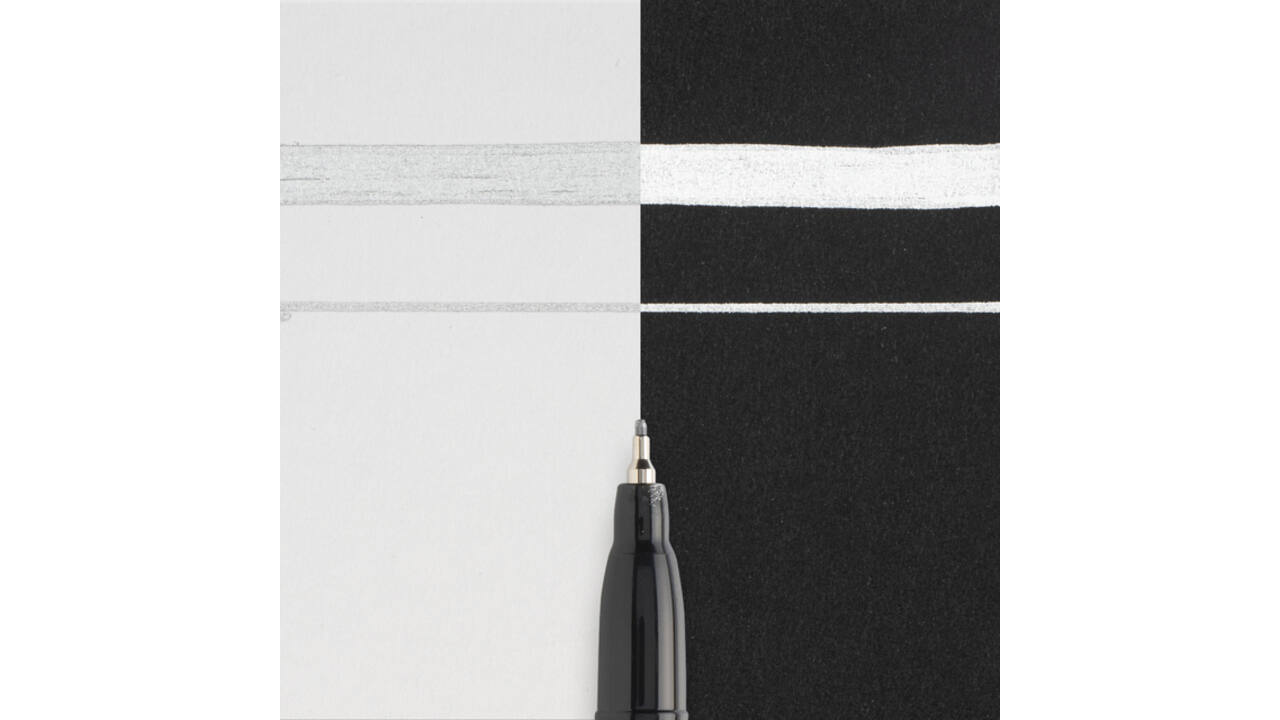 Viltstift Sakura Pen-touch extra fijn zilver