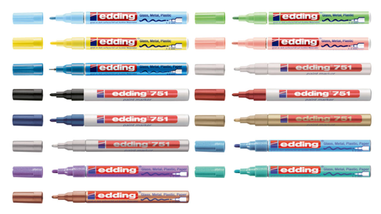 Viltstift Edding 780 lakmarker rond 0.8mm metallic lichtblauw