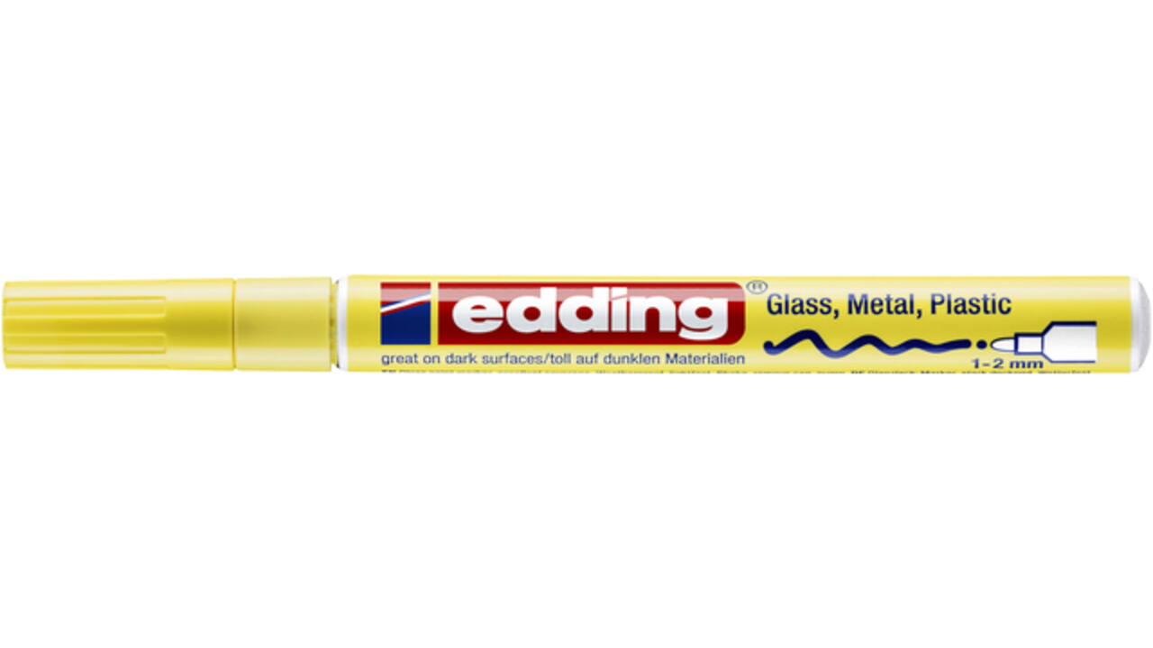 Paintmarker edding 751 op oliebasis 1-2mm pastel geel