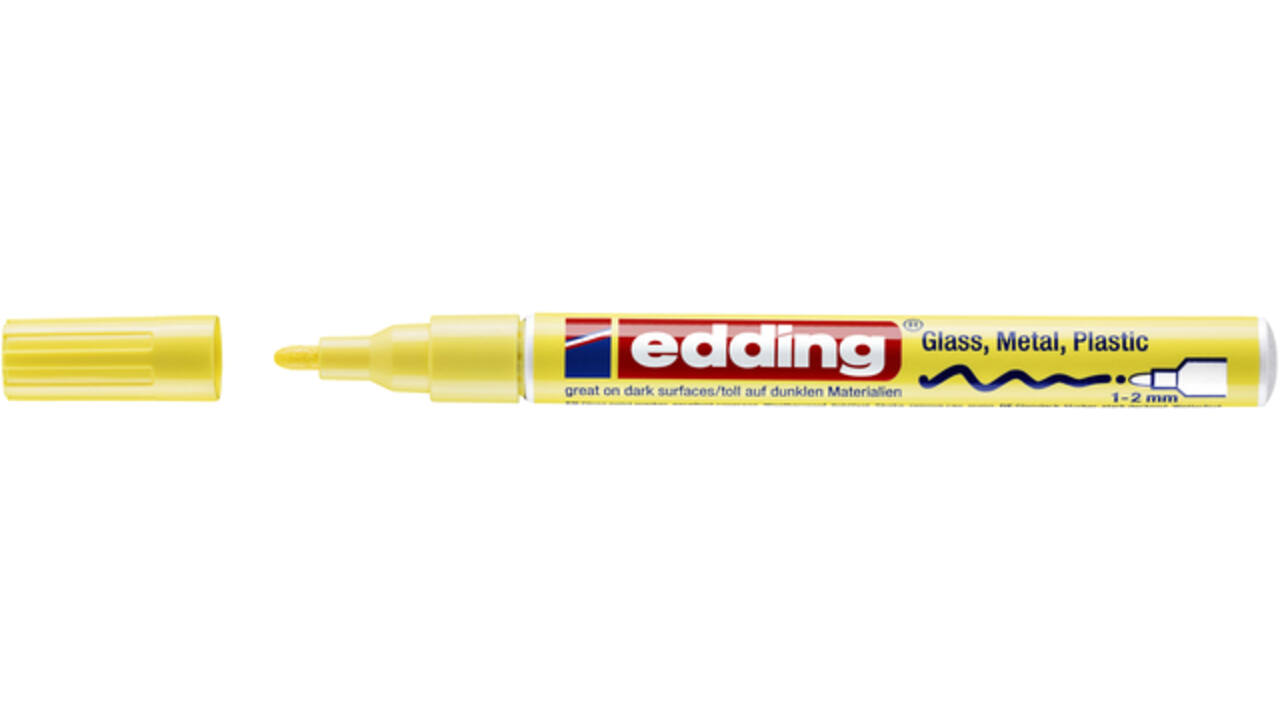 Paintmarker edding 751 op oliebasis 1-2mm pastel geel