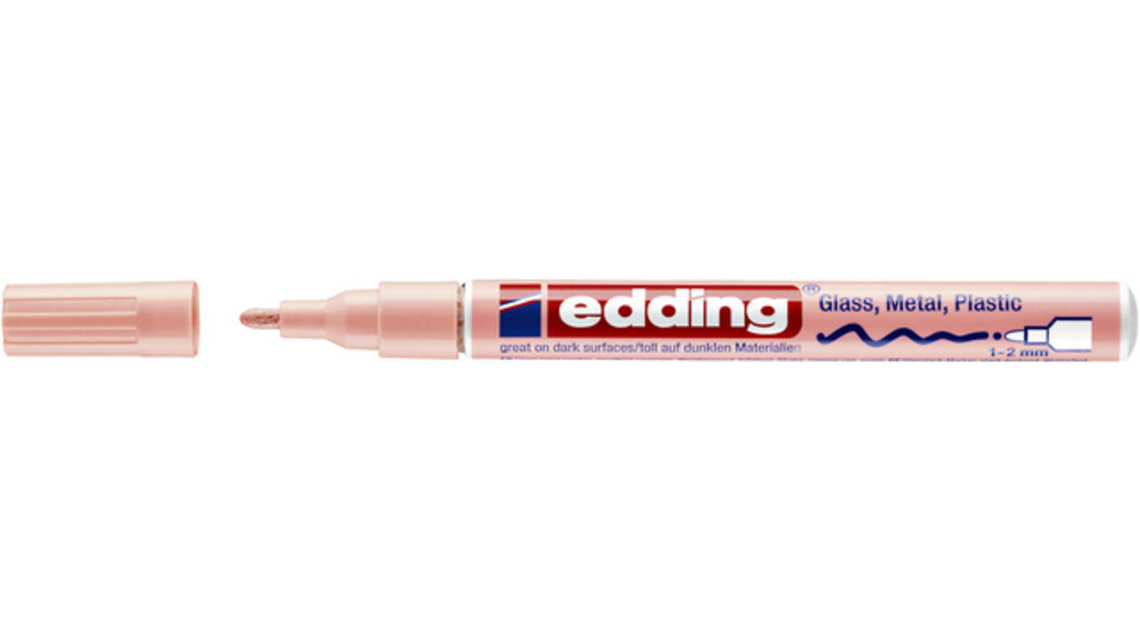 Paintmarker edding 751 op oliebasis 1-2mm pastel roze