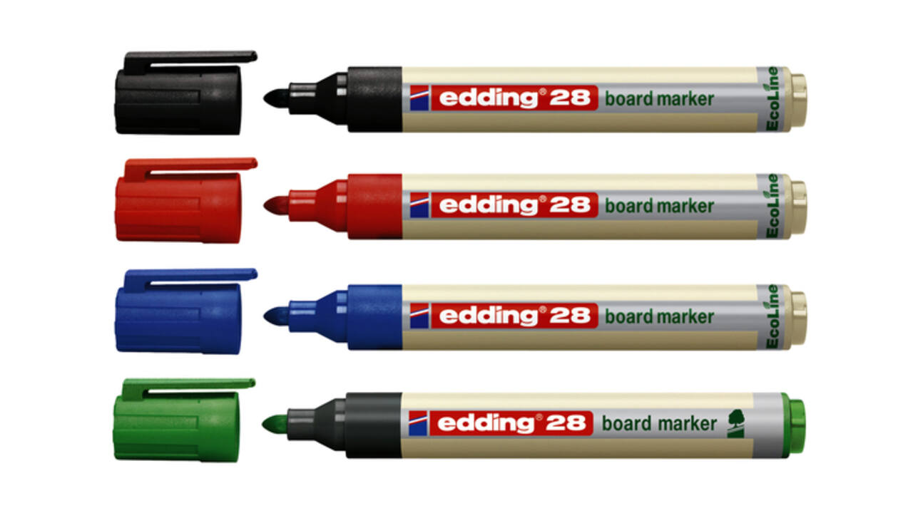 Whiteboardmarker edding 28 EcoLine rond 1.5-3mm zwart