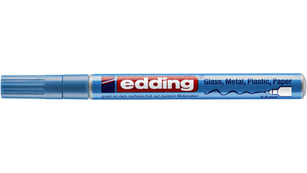 Viltstift Edding 780 lakmarker rond 0.8mm metallic lichtblauw