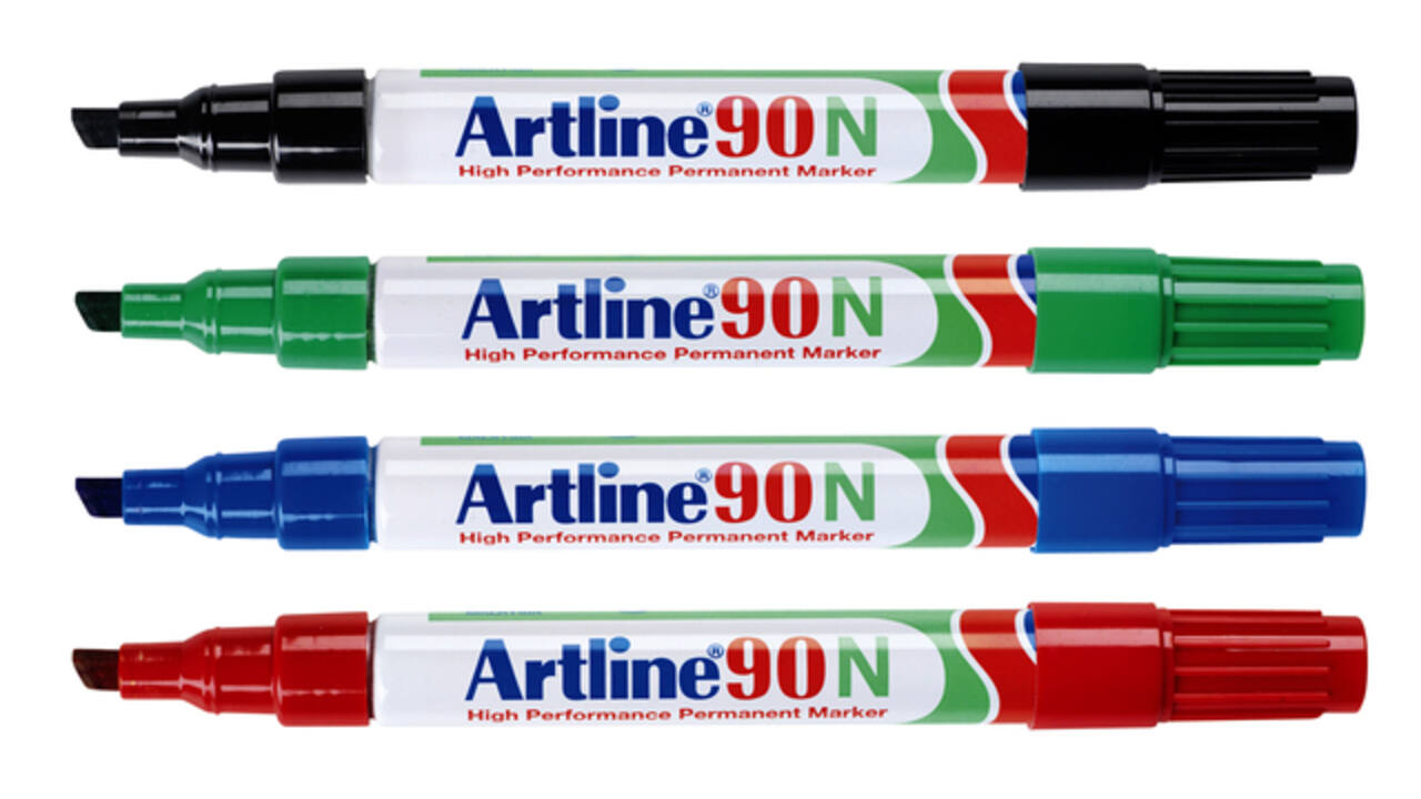 Viltstift Artline 90 schuin 2-5mm zwart