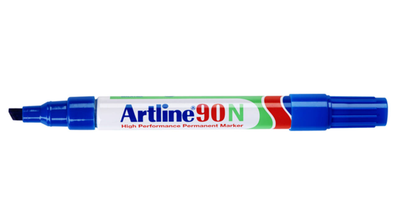 Viltstift Artline 90 schuin 2-5mm blauw